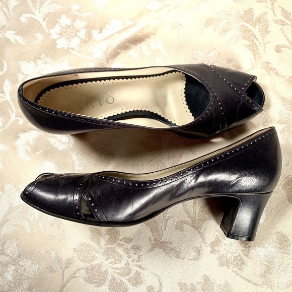 Franco Sarto Navy Peeptoe Pump - Picture 3 of 3